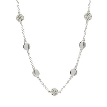 PlatinumonSterlingSilver Radiance 16" Station Necklace Radiance NECKLACE