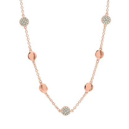 RoseGoldandPlatinumonSterlingSilver Radiance 16" Station Necklace Radiance NECKLACE