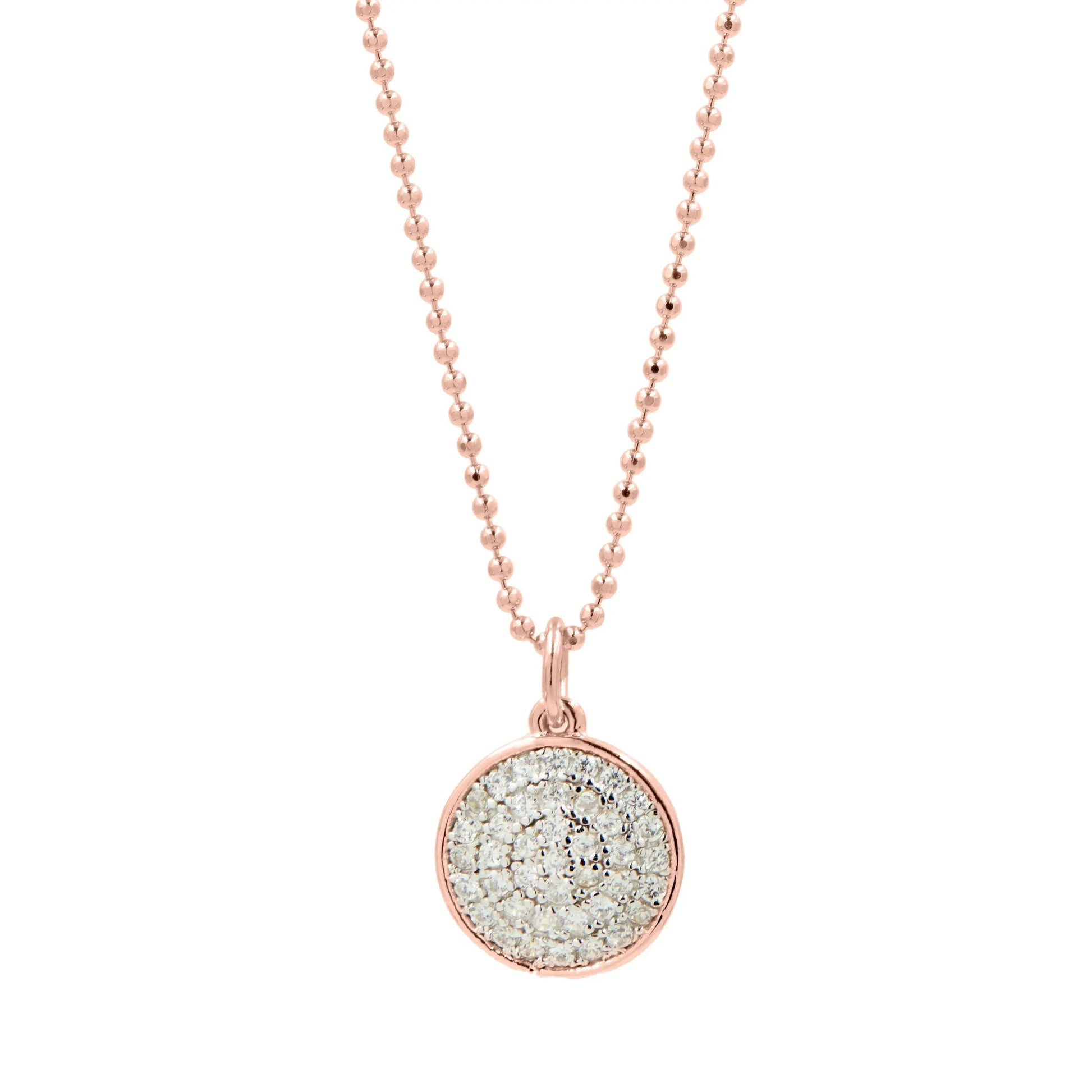 RoseGoldSilver Radiance Pavé Pendant Necklace Radiance NECKLACE