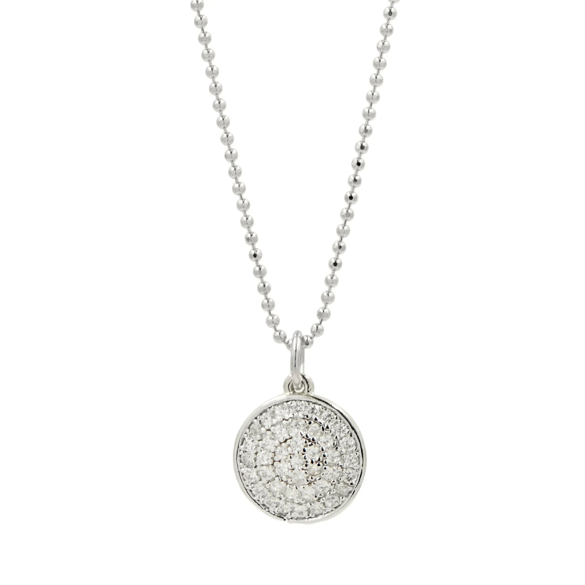 Silver Radiance Pavé Pendant Necklace Radiance NECKLACE