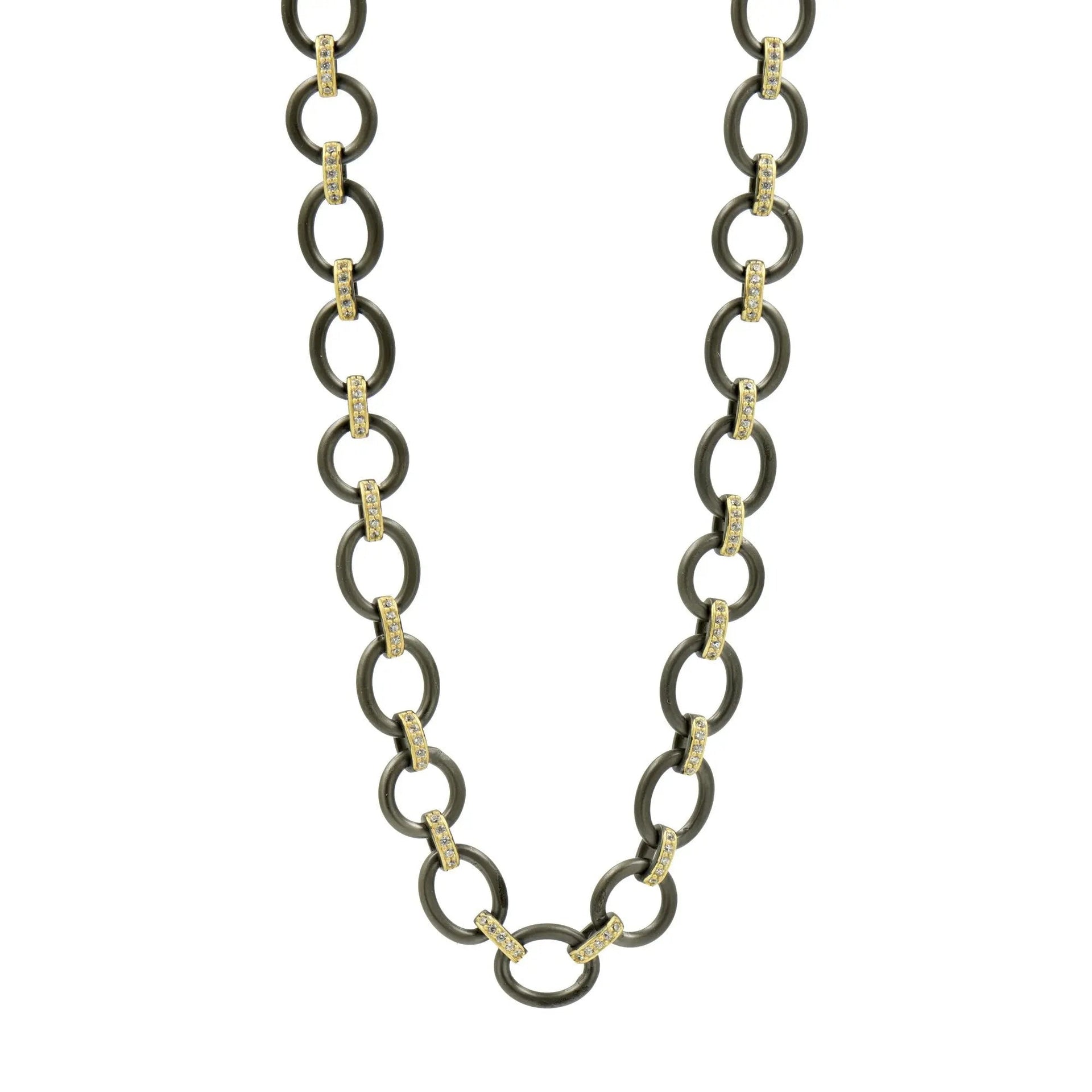 Signature Double Sided Pendant Chain Link Necklace FREIDA ROTHMAN
