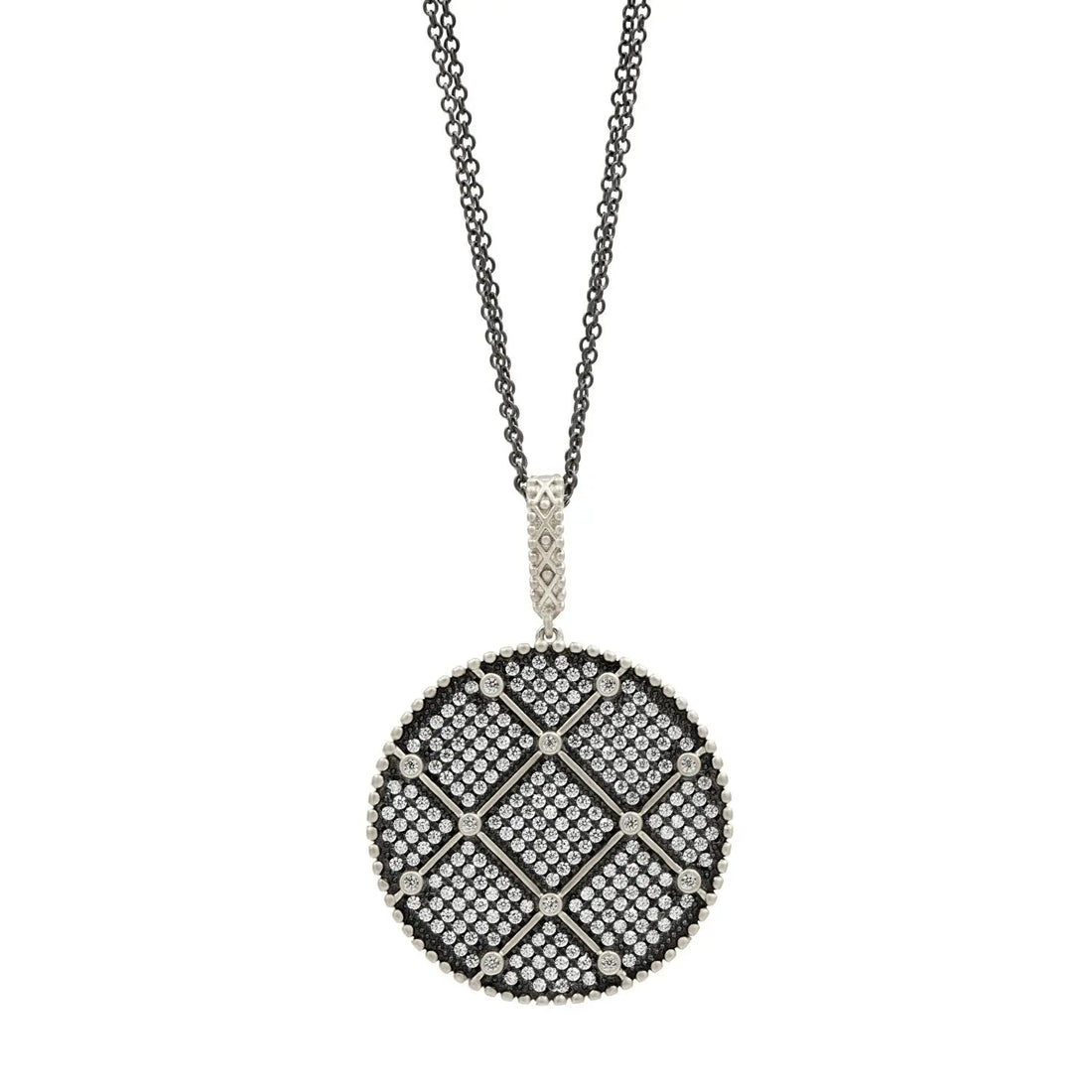 BlackWhite Signature Double Sided Pendant Necklace Signature NECKLACE 