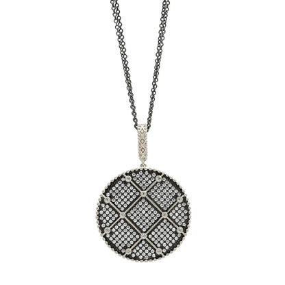 BlackWhite Signature Double Sided Pendant Necklace Signature NECKLACE 