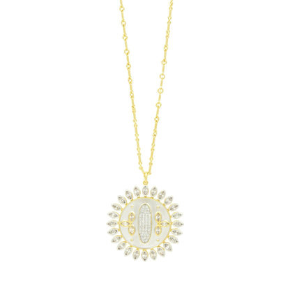 Starburst Disc Pendant Necklace - FREIDA ROTHMAN