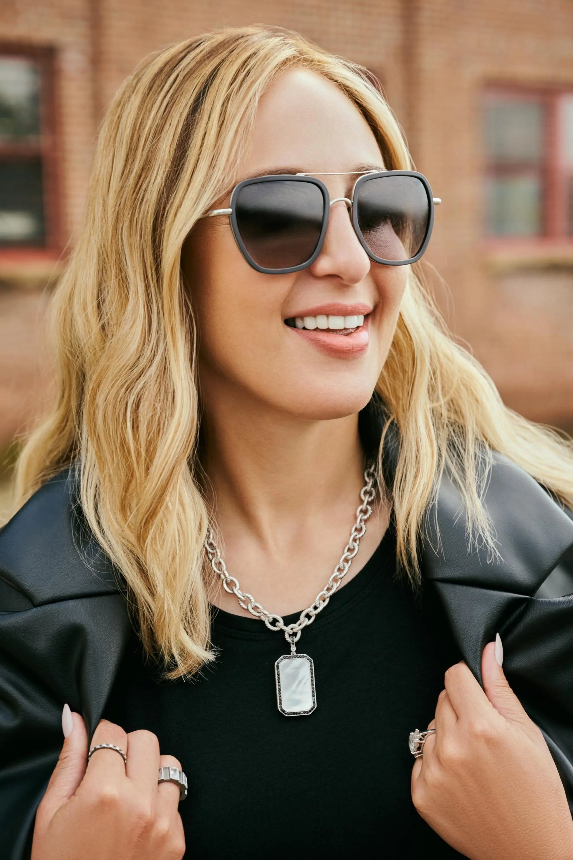  Streets of Brooklyn Pendant Industrial Finish NECKLACE
