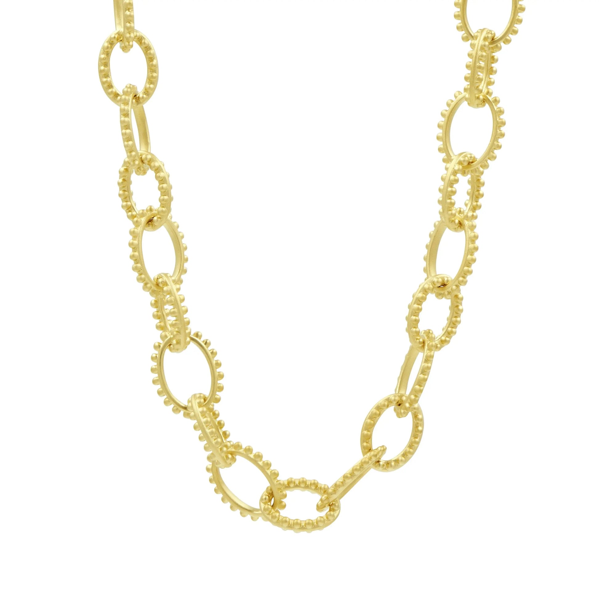 MatteFinish Textured Heavy Link Toggle Necklace Brooklyn Coast NECKLACE