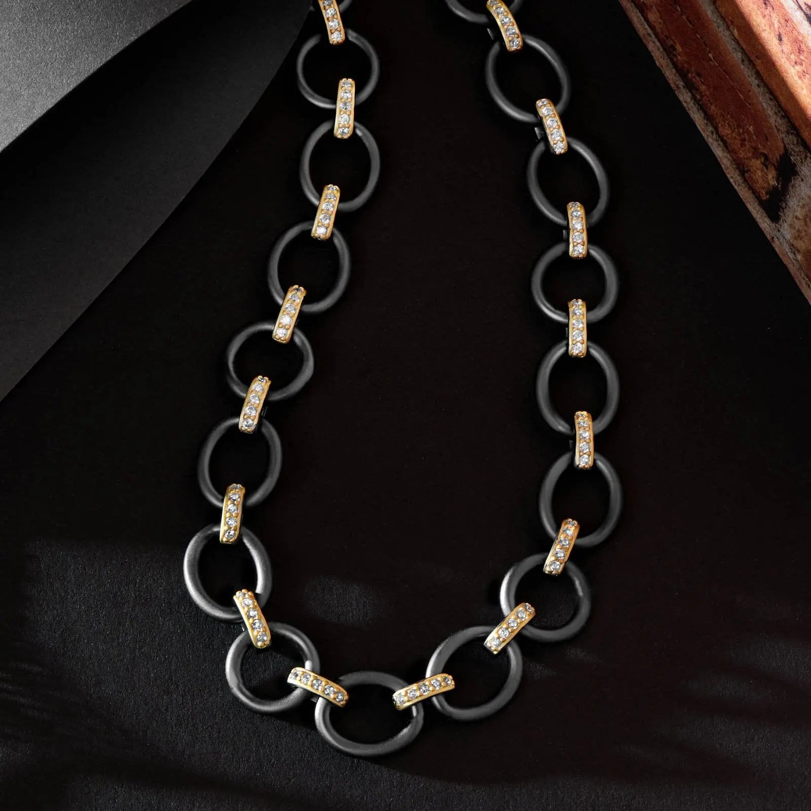  The Perfect Chunky Mixed Metal Link Necklace Signature NECKLACE