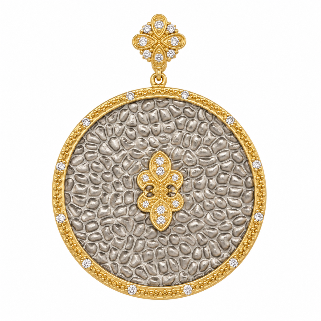 Fleur de Lis Medallion Large Charm