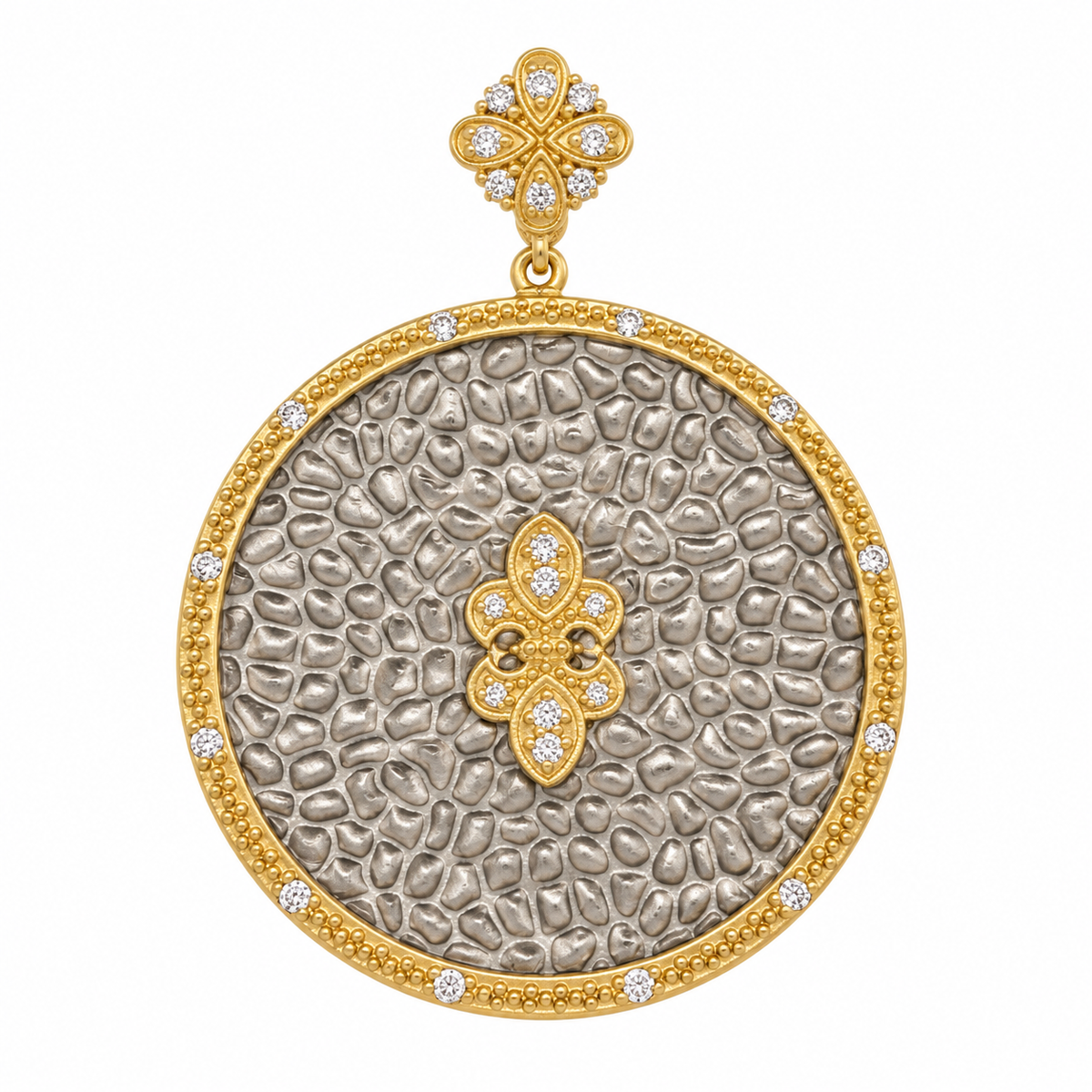 Fleur de Lis Medallion Large Charm