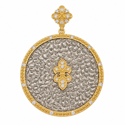 Fleur de Lis Medallion Large Charm