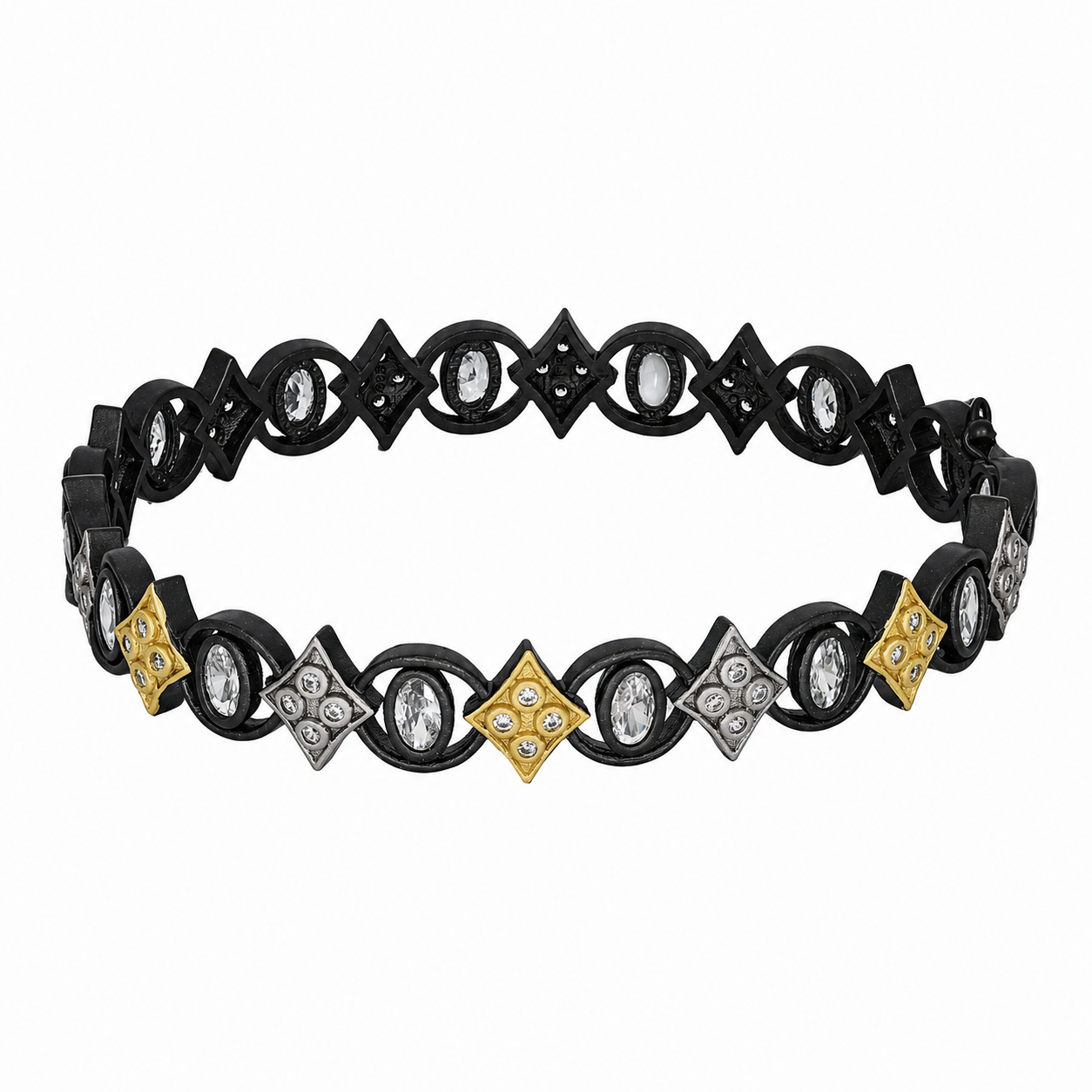 Brooklyn Mosaic Tri-Tone Bangle