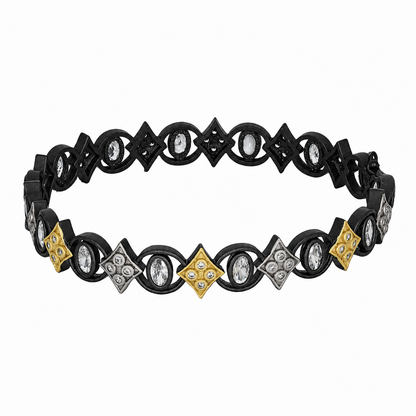 Brooklyn Mosaic Tri-Tone Bangle