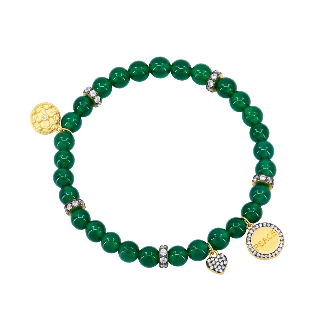 The PEACE Beaded Stretch Bracelet - FREIDA ROTHMAN