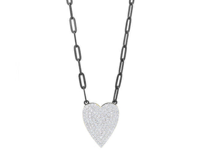 Pavé Chain Link Love Necklace