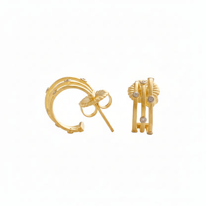 Signature Cityscape Wire Mini Hoop Earrings - FREIDA ROTHMAN