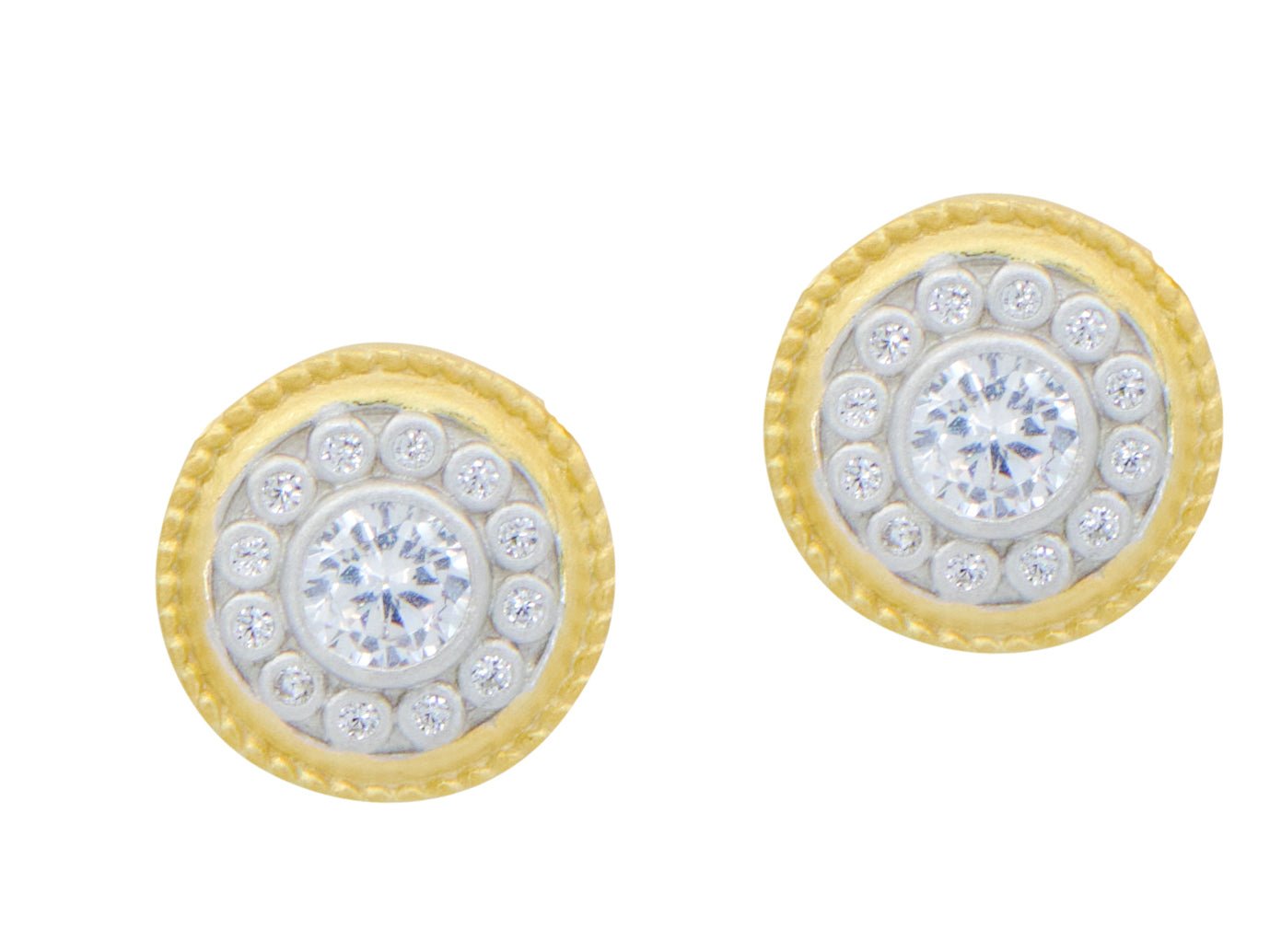 Nautical Button Stud Earrings - FREIDA ROTHMAN