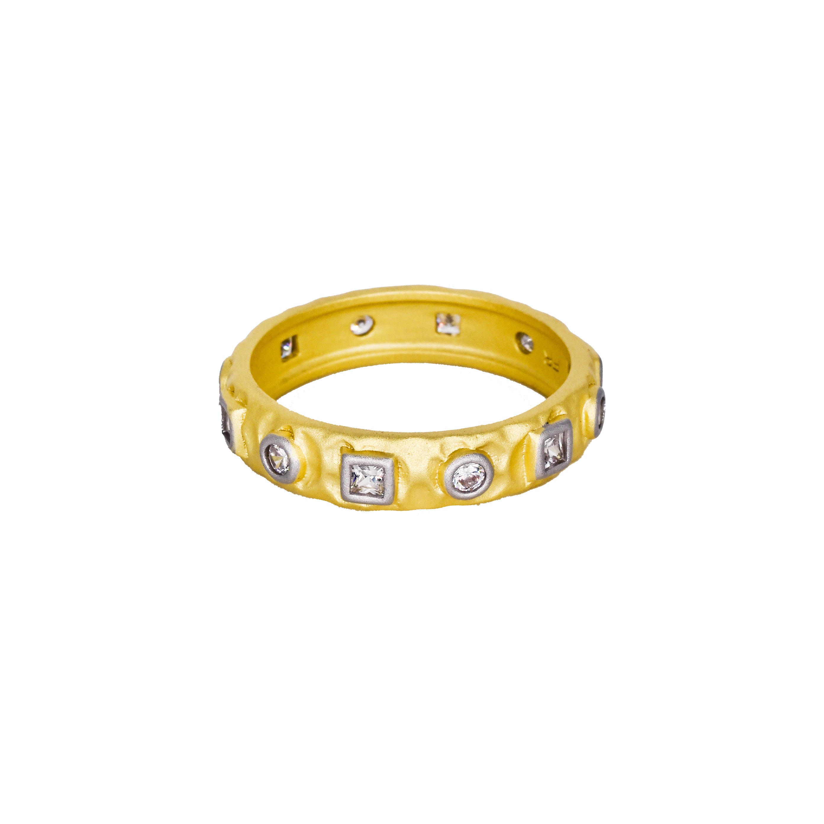 Two-Tone Mixed Shape Window Ring