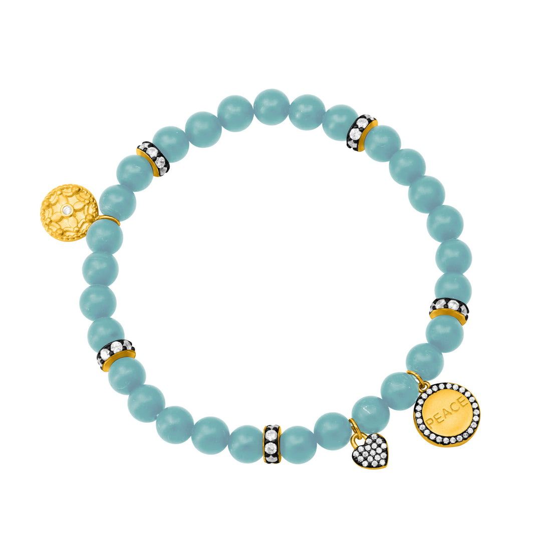 The PEACE Beaded Stretch Bracelet