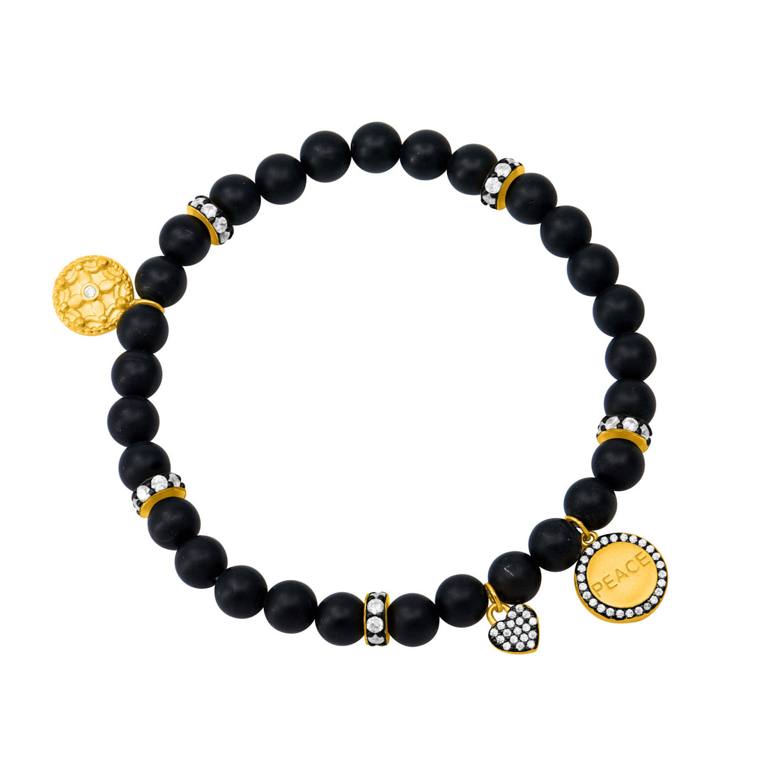 The PEACE Beaded Stretch Bracelet