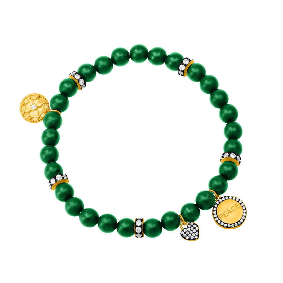 The PEACE Beaded Stretch Bracelet
