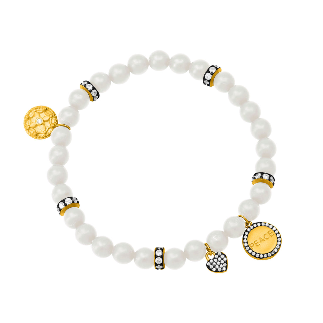 The PEACE Beaded Stretch Bracelet