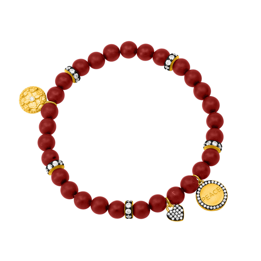 The PEACE Beaded Stretch Bracelet