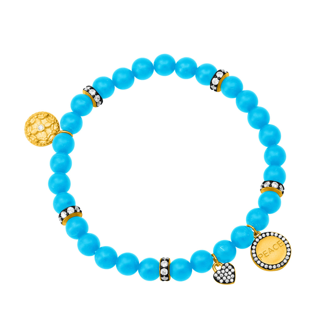 The PEACE Beaded Stretch Bracelet