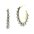 Bezel Fringe Hoop Earring - FREIDA ROTHMAN