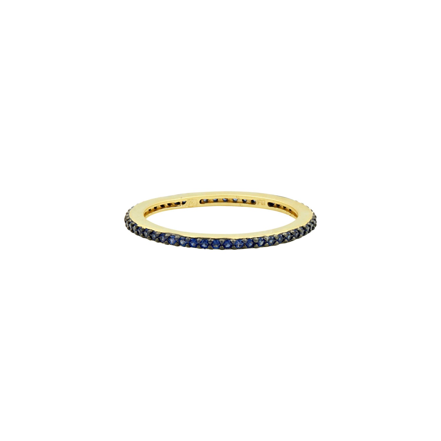 GoldBlack-BlueCubicZirconia9 All Pavé Stack Ring RINGS FOR STACKING RING
