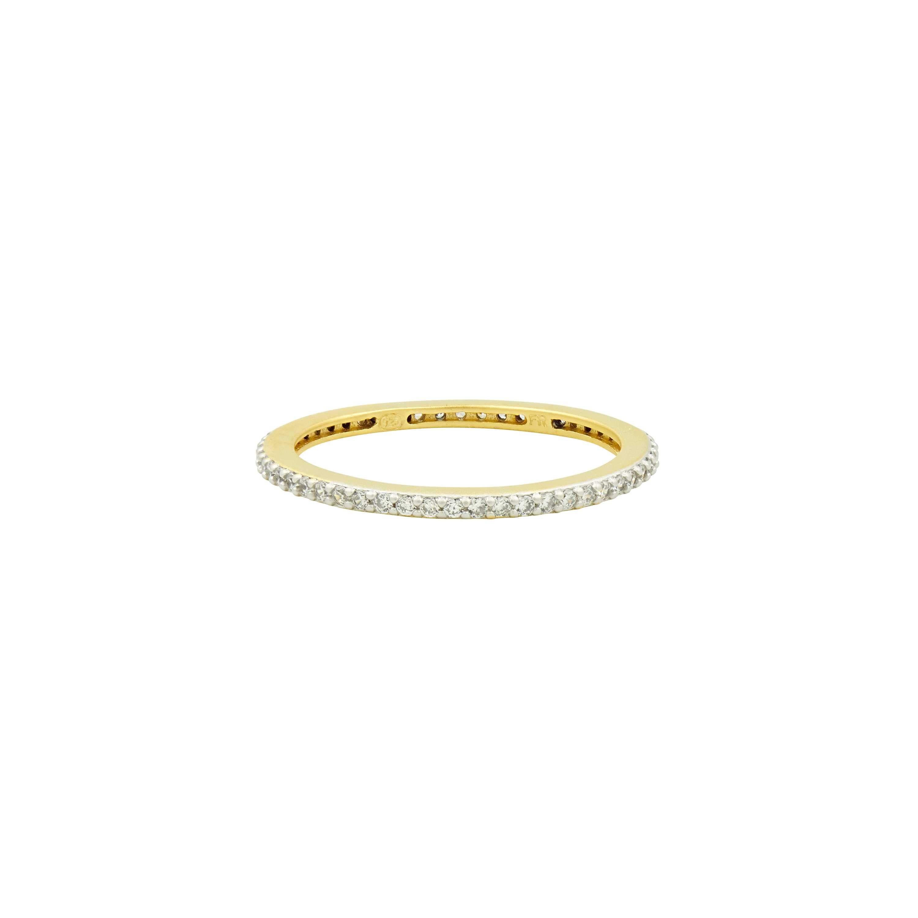 11 Diamond Pave Stacking Ring in 14k White Gold - Filigree Jewelers