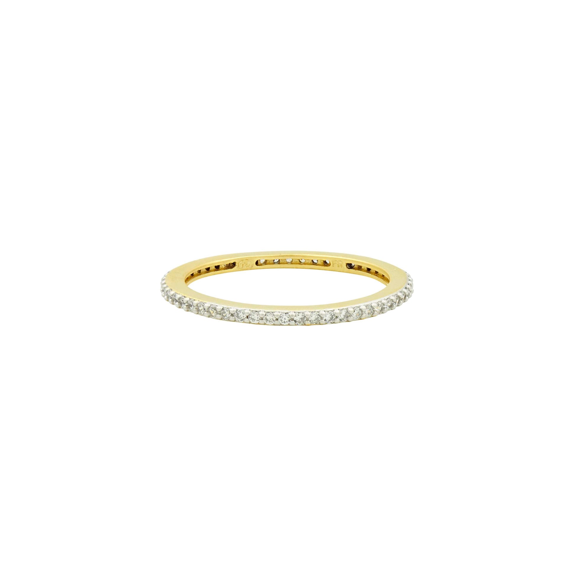 GoldSilver9 All Pavé Stack Ring RINGS FOR STACKING RING