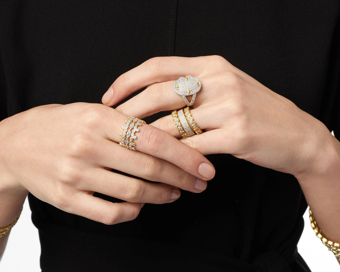 Fleur Bloom 3-Stack Rings - FREIDA ROTHMAN