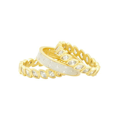 Fleur Bloom 3-Stack Rings - FREIDA ROTHMAN