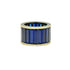 Matte8GoldBlack FREIDA ROTHMAN Midnight Blue Baguette Cigar Band Midnight RING