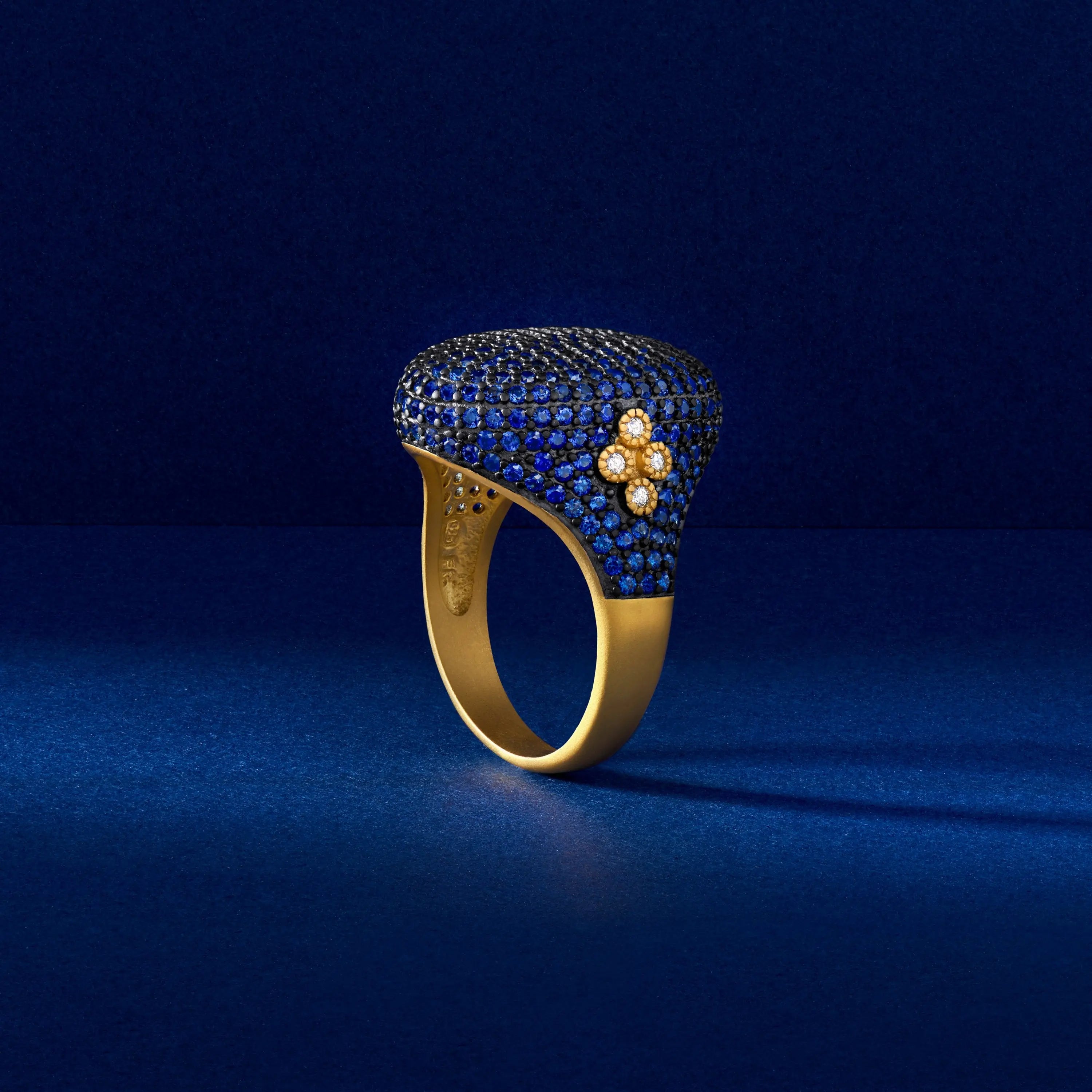  FREIDA ROTHMAN Midnight Blue Pavé Cocktail Ring Midnight RING