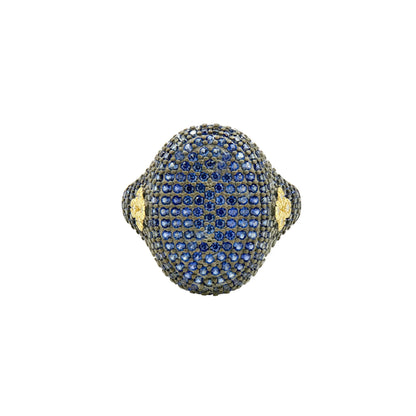Matte5GoldBlack FREIDA ROTHMAN Midnight Blue Pavé Cocktail Ring Midnight RING