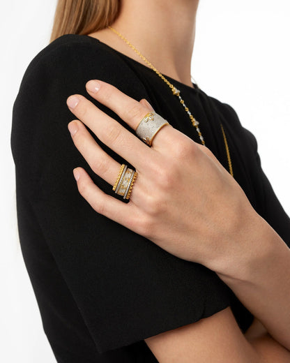 Fleur Bloom All Over Cigar Band Ring - FREIDA ROTHMAN