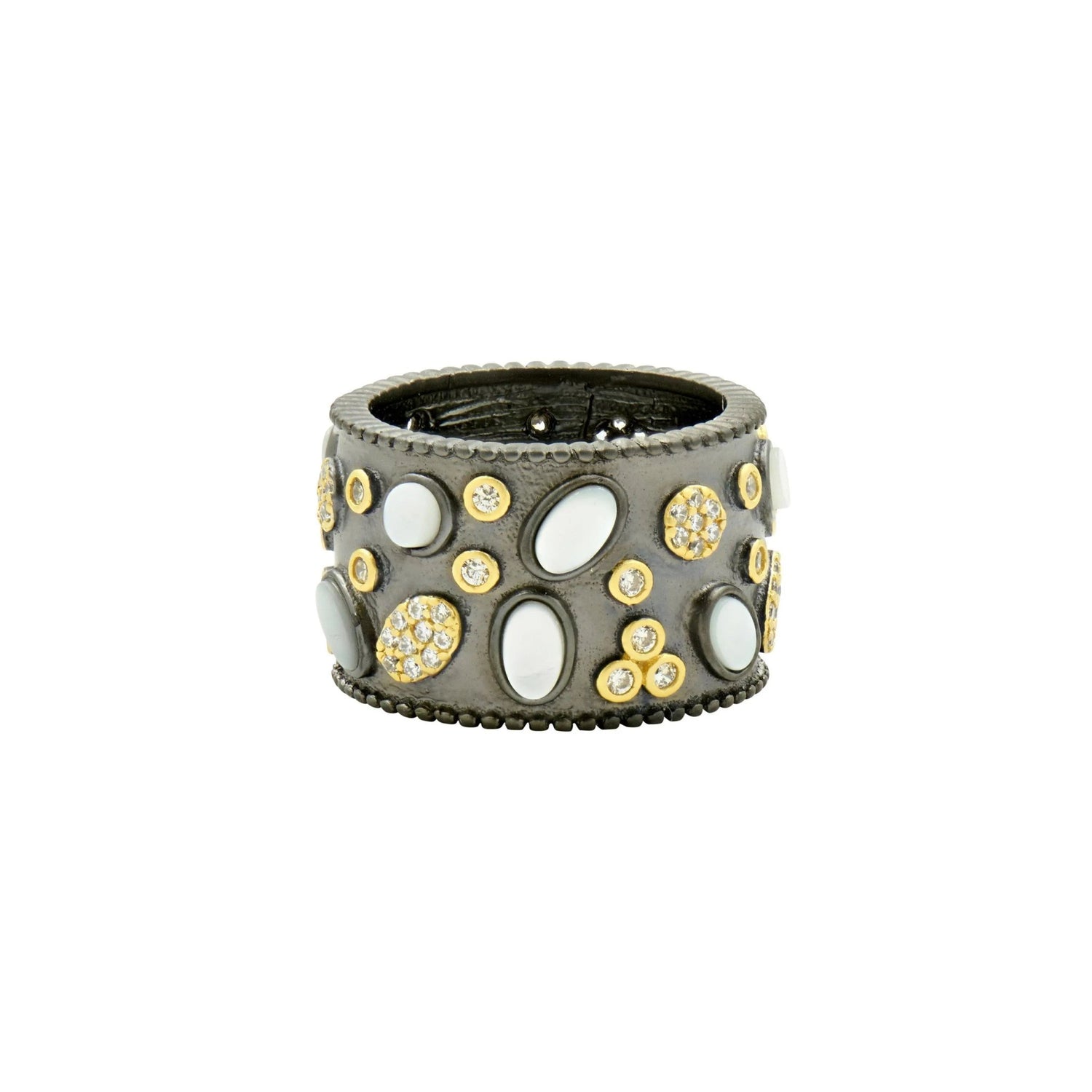 Imperial Multi - stone Wide Band Ring - FREIDA ROTHMAN