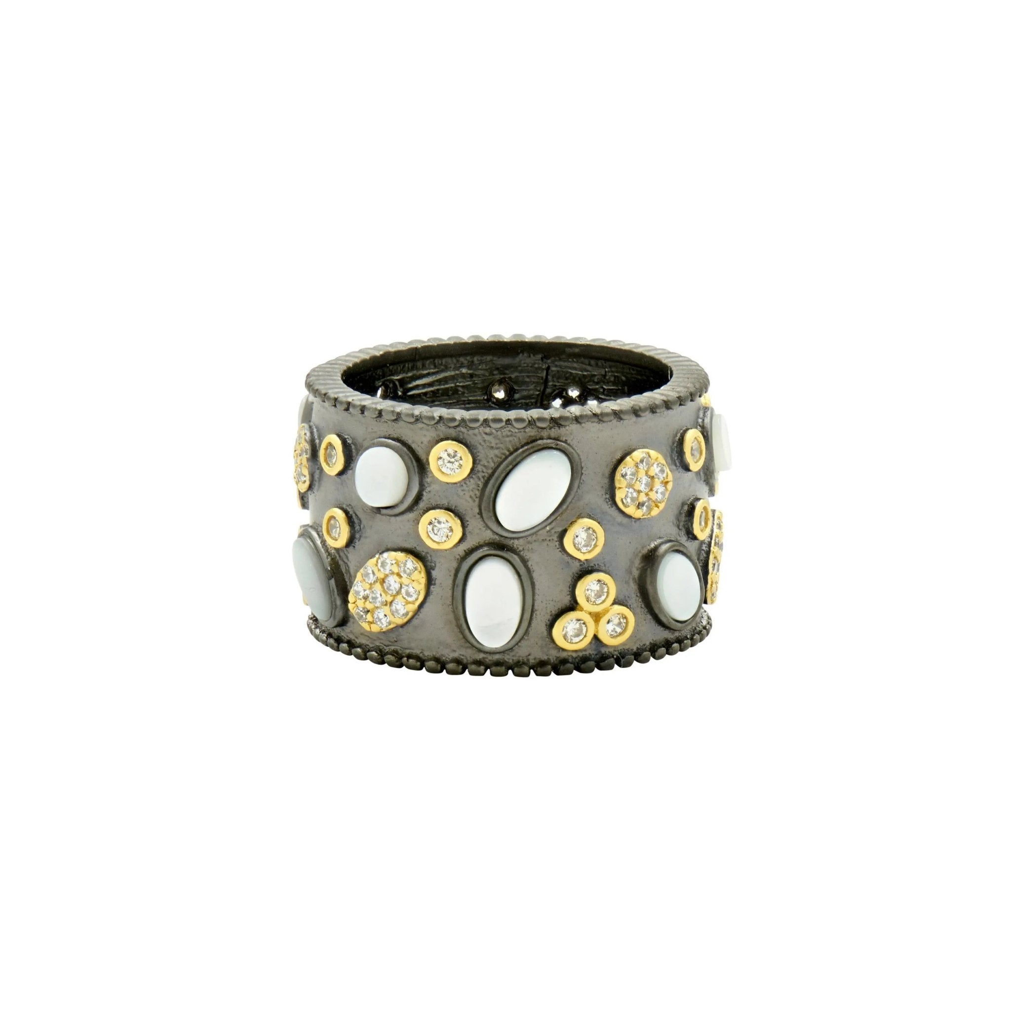 Imperial Multi - stone Wide Band Ring - FREIDA ROTHMAN
