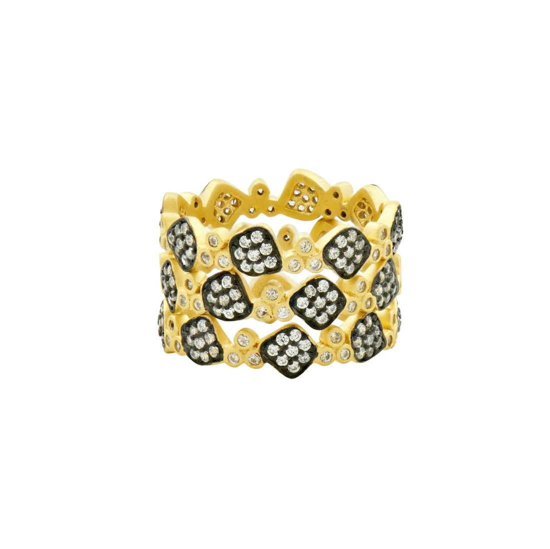 Imperial Pavé 3 - Stack Rings - FREIDA ROTHMAN
