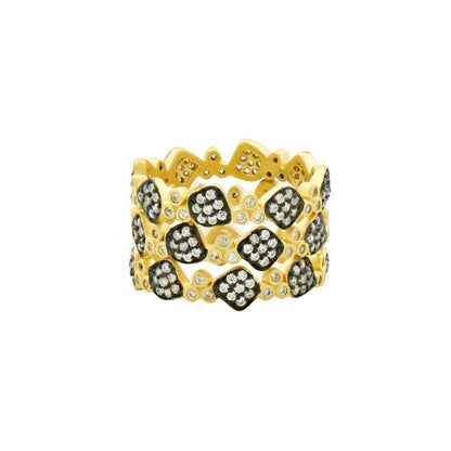Imperial Pavé 3 - Stack Rings - FREIDA ROTHMAN