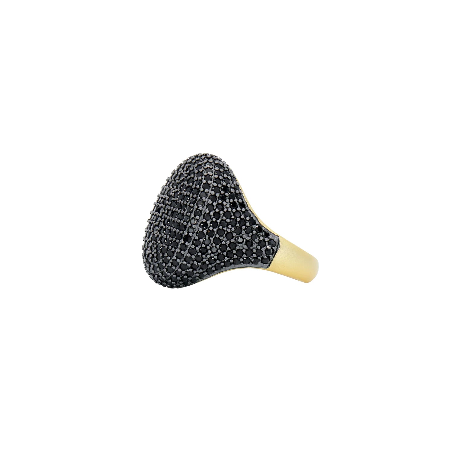 9 Industrial Finish Pavé Cocktail Ring Industrial Finish RING