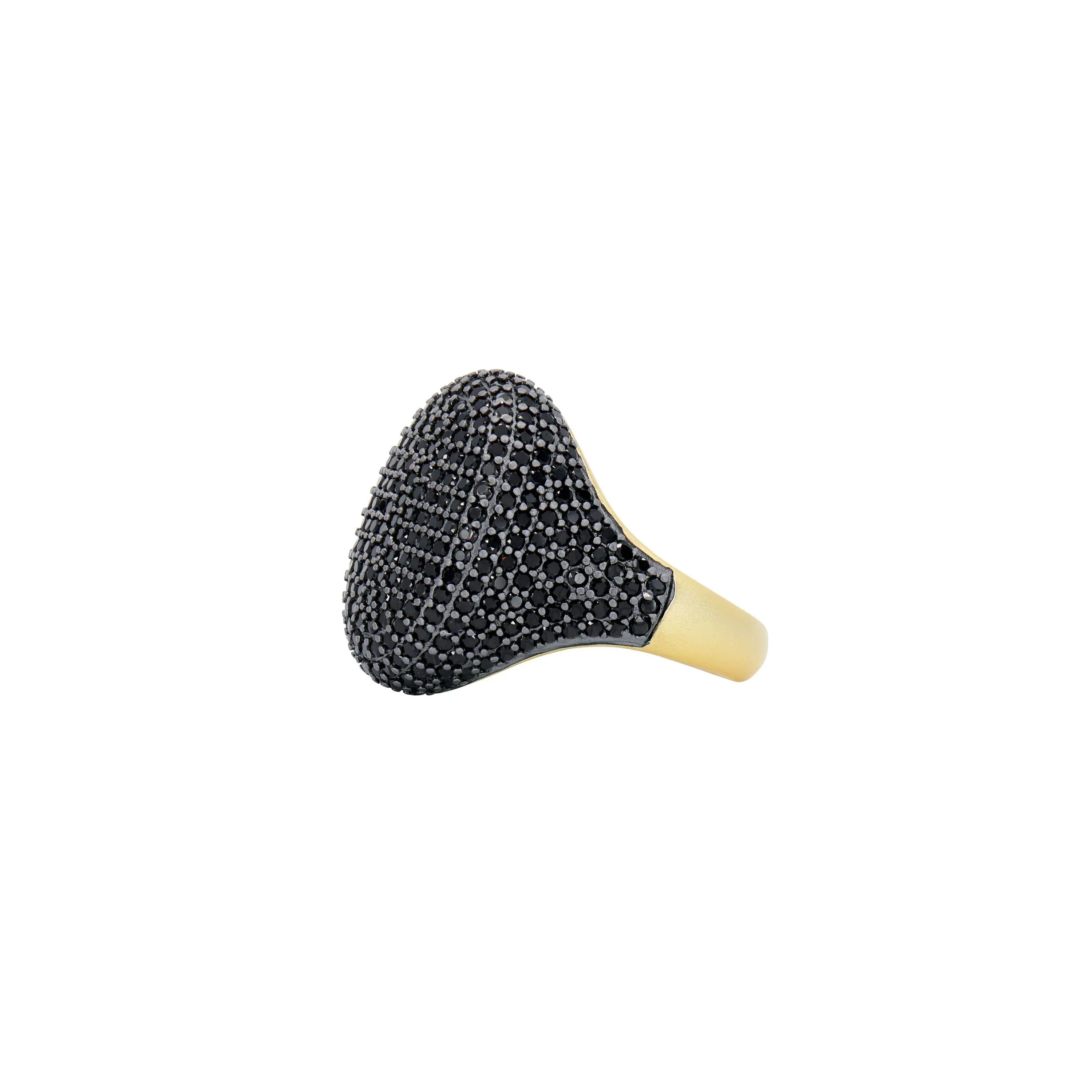 9 Industrial Finish Pavé Cocktail Ring Industrial Finish RING