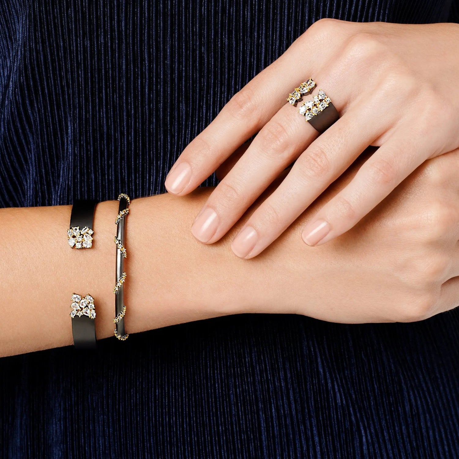  Midnight Open Cuff Ring Midnight RING