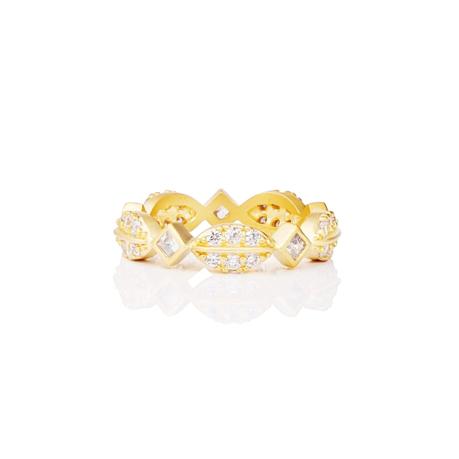 Two-Tone Mixed Shape Ring