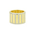GoldSilver9 Rectangular Pavé Cigar Band Ring Radiance RING