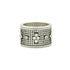 SilverBlack9 Signature Pavé Clover Wide Band Ring Signature RING