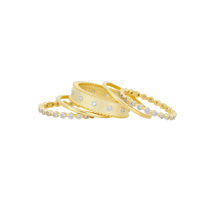 Sparkling Petals 5 - Stack Ring - FREIDA ROTHMAN