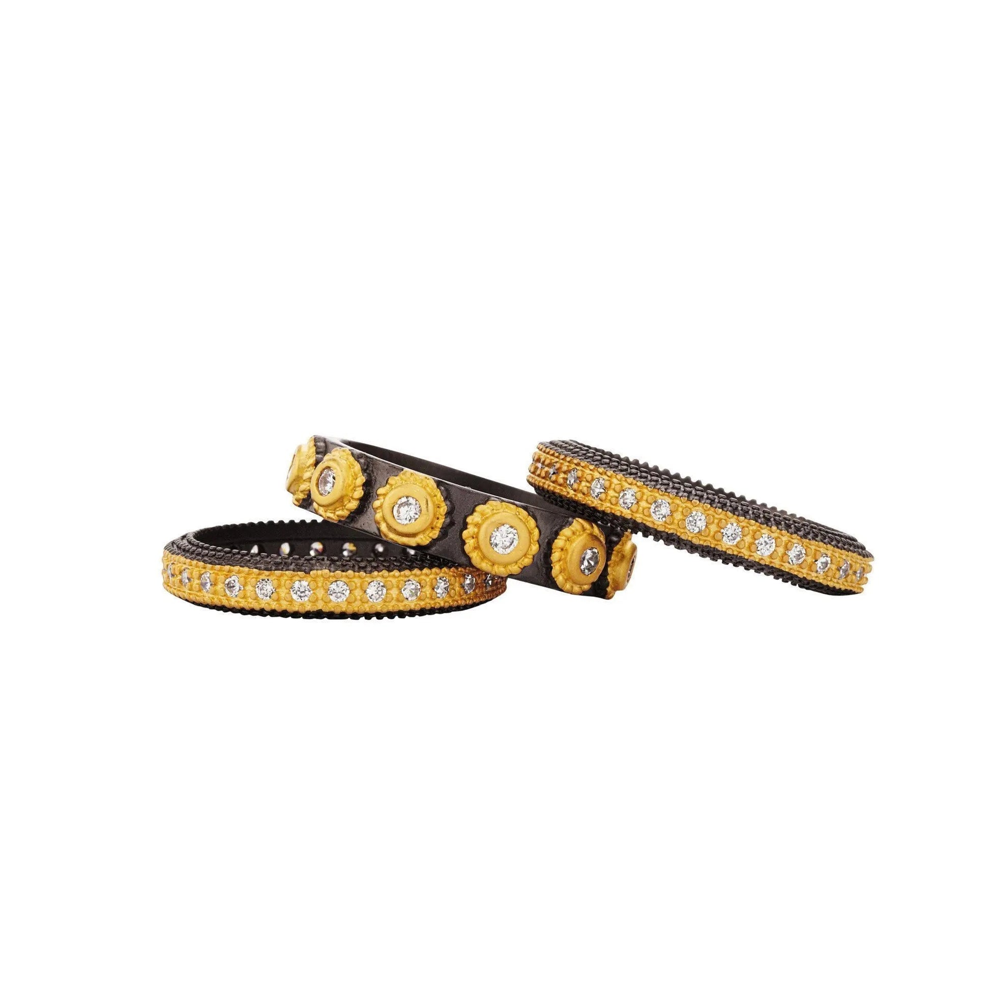 Studded Triple Ring Set - FREIDA ROTHMAN