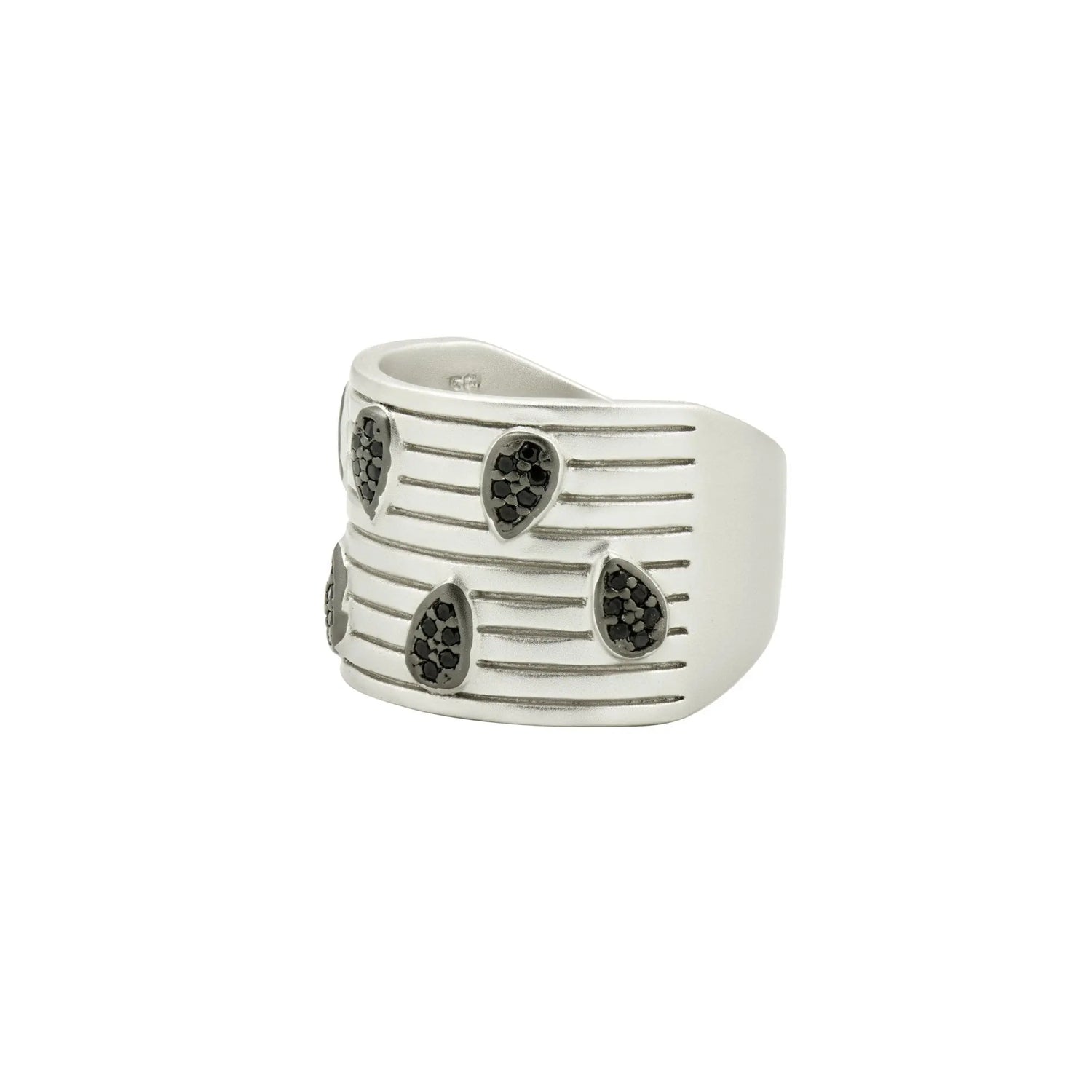  Teardrops of Pavé Cigar Band Ring FR Vault RING